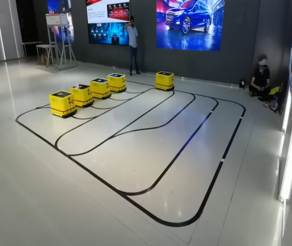 單向背負式AGV應用