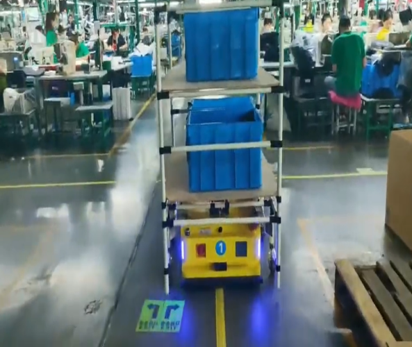 潛伏牽引式AGV應(yīng)用